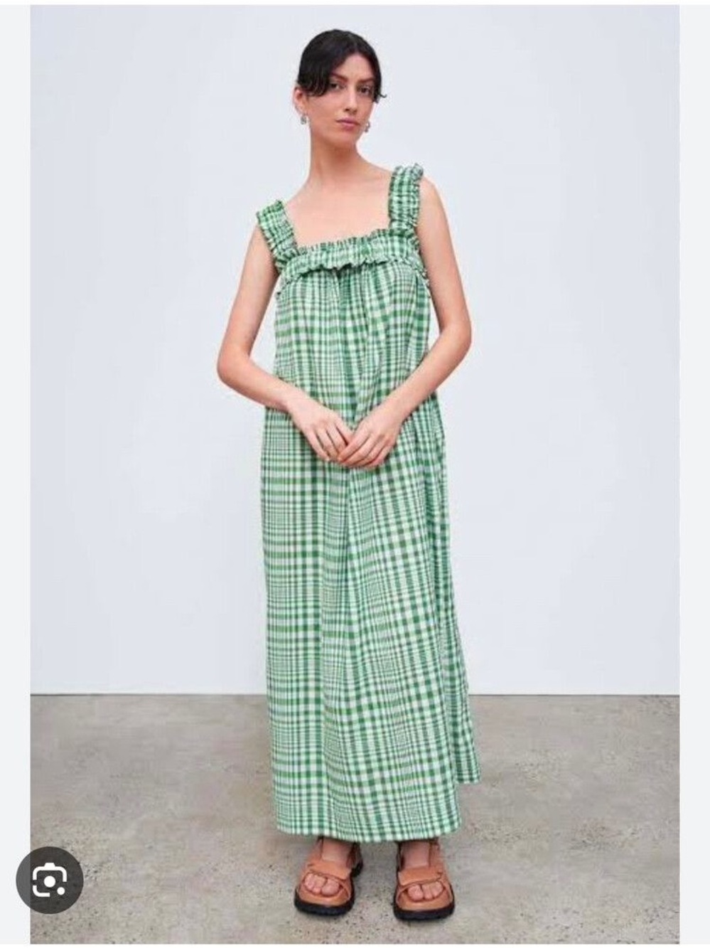 Kowtow Orchard Gingham Maxi Dress Sz. XS